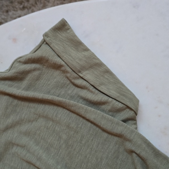 NWT Z-Supply olive green cuffed sleeve mini t-shirt dress size small - Picture 13 of 15